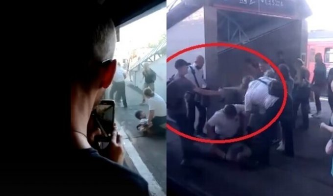 В Зеленограде безбилетники подрались с кондукторами: эпичное сражение попало на видео (5 фото + 1 видео)