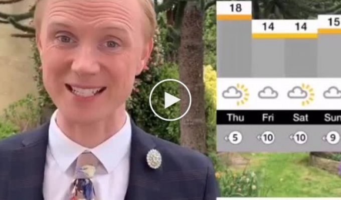 Британский телеведущий эффектно завершил прогноз погоды