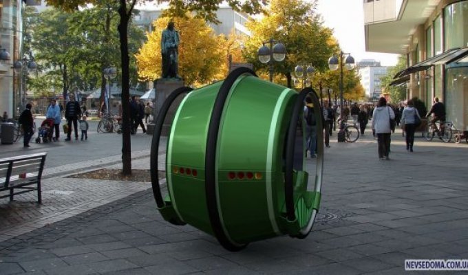 eRinGo: колесоподобный концепт двухместного автомобиля (11 фото)