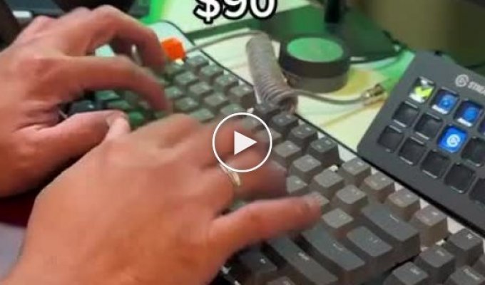 Сравнение звуков, которые издает клавиатура за 90 долларов и за 10 тысяч долларов
