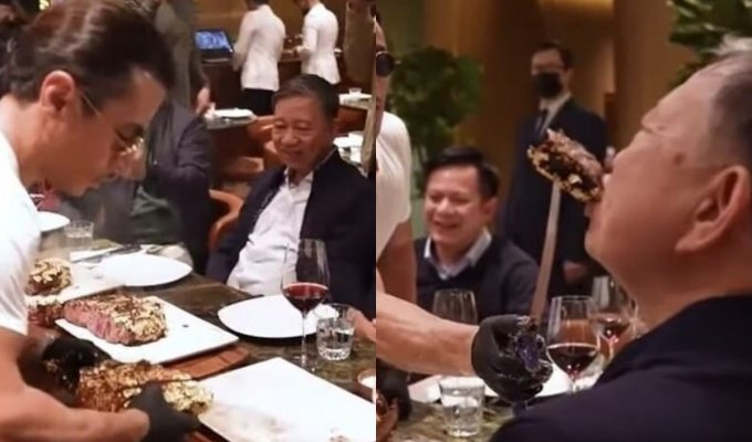 "Откуда деньги?": вьетнамский коммунист спалился, пообедав в лондонском ресторане стейком за 1450 фунтов стерлингов (5 фото + 1 видео)