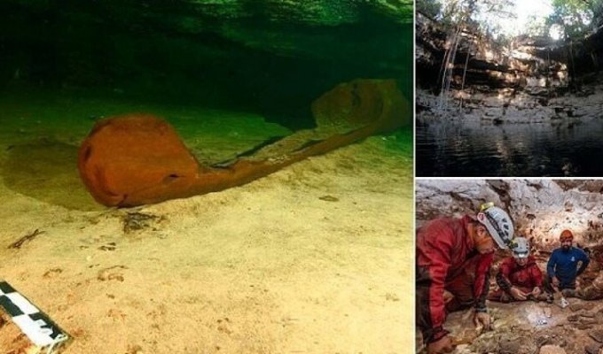 Археологи нашли затопленное каноэ майя, которому 1100 лет (9 фото)