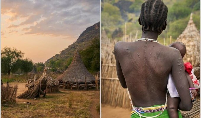 Строят круглые дома и наносят на тело шрамы: как живет удивительное племя ларим (11 фото)