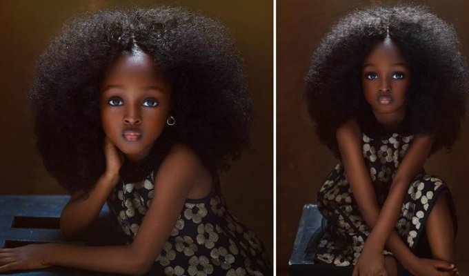 Джейр — 5-летняя «самая красивая девочка в мире» из Нигерии (7 фото)