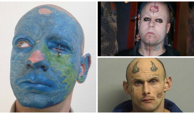 20 людей, которые считают, что татуировка на лице - это круто (21 фото)