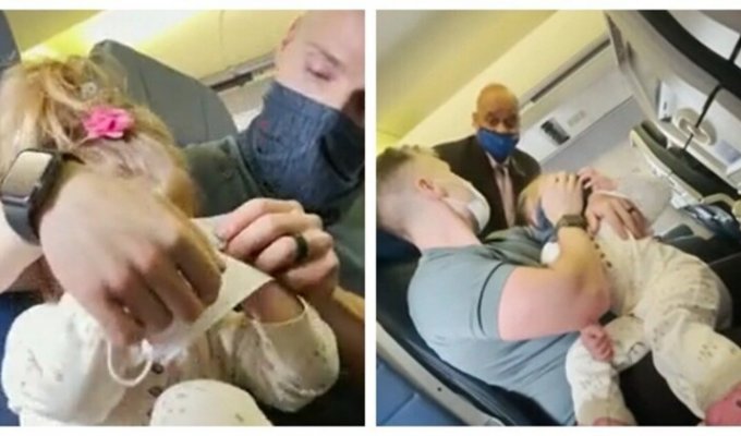 Семью занесли в чёрный список авиакомпании из-за ребёнка, который отказался надеть маску (6 фото)