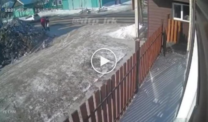 Столкновение двух Subaru в Иркутске