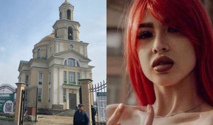 В Благовещенске полуголая модель снялась в фотосессии на фоне храма и разозлила россиян (6 фото)