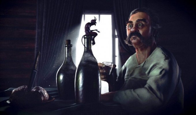 А. П. Чехов. Беседа пьяного с трезвым чёртом (1 фото)
