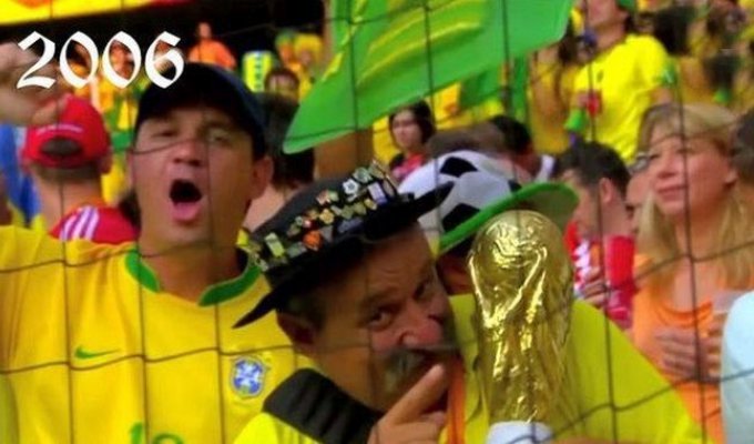 Самый грустный болельщик бразильской сборной (3 фото + видео)