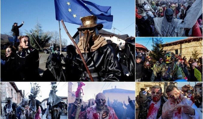 Самый зловещий в мире: ежегодный карнавал в деревне Вевчани (29 фото)