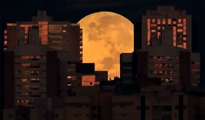 "Восход плохой луны": фоторепортаж о полном лунном затмении 26 мая 2021 года (40 фото)