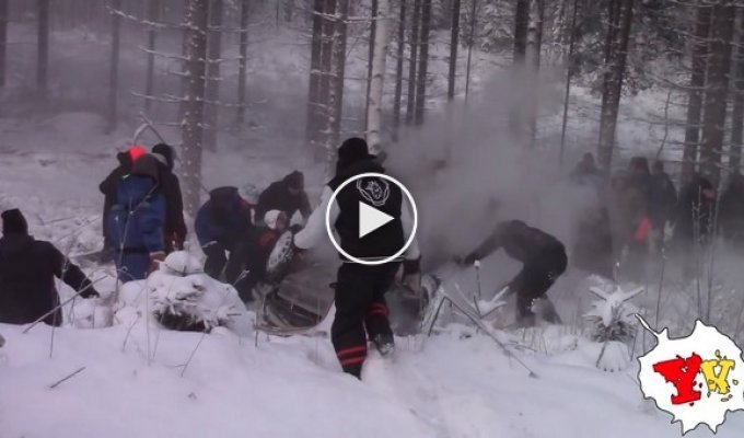 Аварии на любительском финском этапе ралли