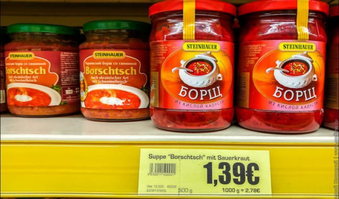 Цены на продукты в русском магазине в Германии (26 фото)