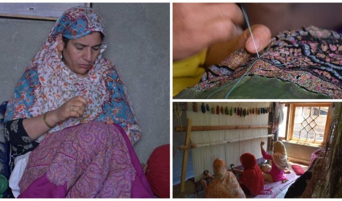 Кашмирские ткачи и их удивительное искусство (9 фото)