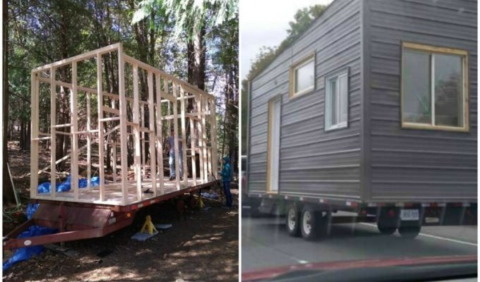 Молодой инженер соорудил уютный дом на колесах, потратив 15 тысяч долларов (15 фото)