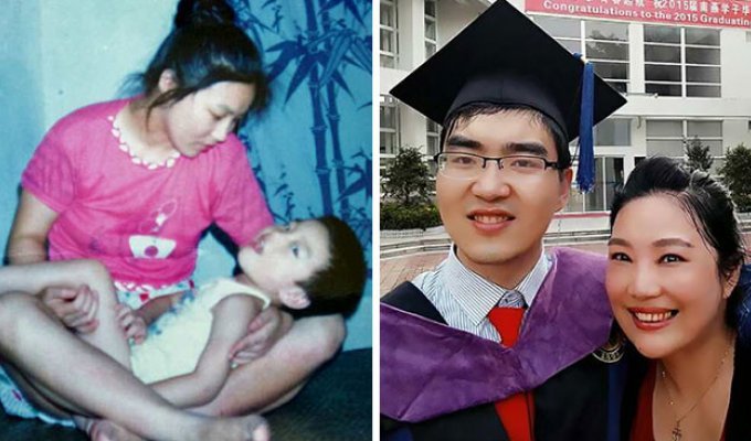 Мать-одиночка отказалась бросить сына-инвалида, и теперь он студент Гарварда (5 фото)