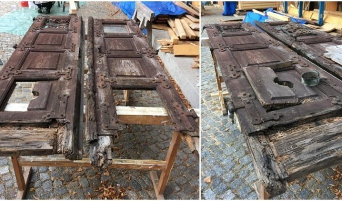 Скрупулезная реставрация дверей мавзолея вековой давности: фото до и после (8 фото)