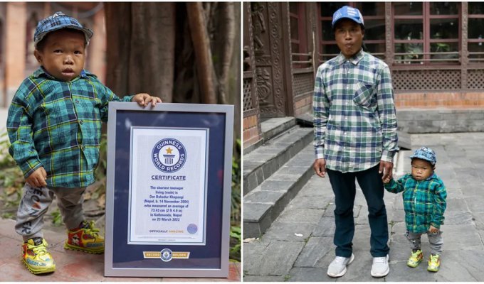Юноша из Непала официально признан самым низкорослым в мире (4 фото + 1 видео)