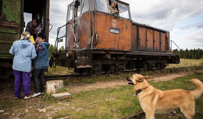 Ржавый одновагонный поезд, как символ надежды (24 фото)