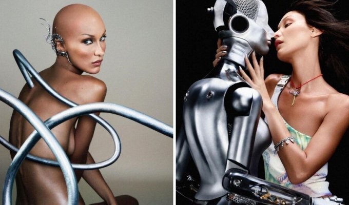 Белла Хадид снялась в инопланетной кампании модного бренда (10 фото)