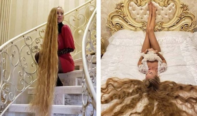 Алёна Кравченко — Рапунцель из Украины, которая не стригла волосы в течение 28 лет (13 фото)