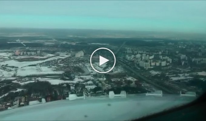 Посадка самолёта в аэропорту Внуково глазами пилота