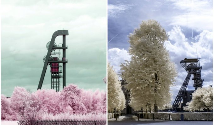 Индустриальная красота Германии: завораживающие инфракрасные фото (28 фото)