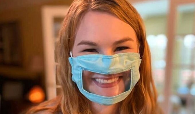 21-летняя студентка делает защитные маски для глухих (5 фото)