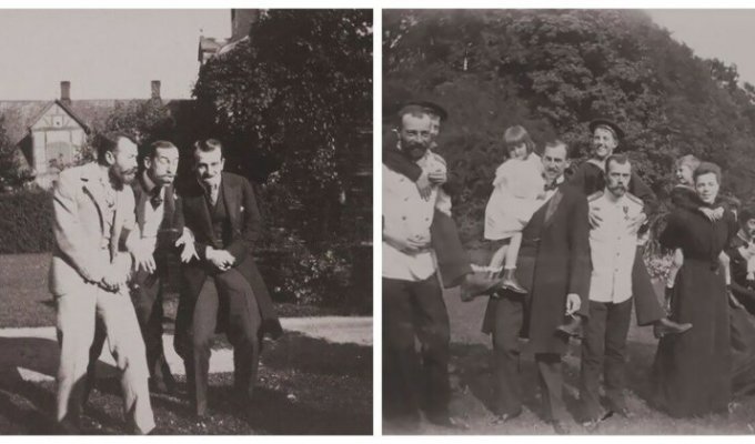 Веселое времяпрепровождение Николая II с друзьями в фотографиях 1899 года (16 фото)
