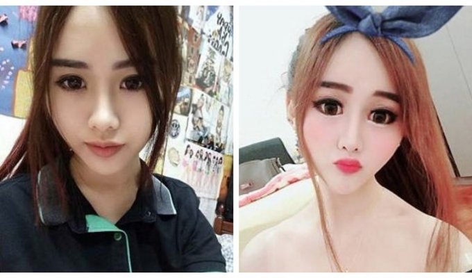 Поклонники в шоке: звезда Instagram превратила себя в "китайскую Барби" (9 фото)