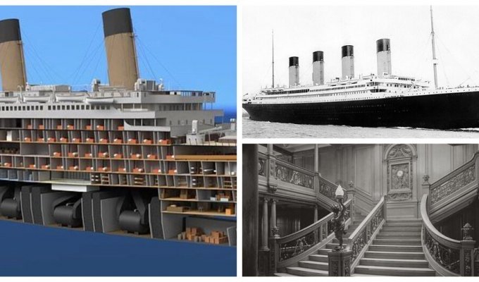Цифровая анимация показала знаменитый «Титаник» в разрезе (12 фото + 2 видео)