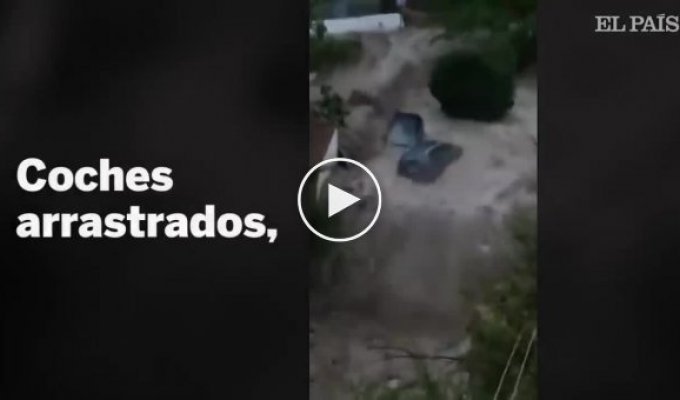 Последствия ежегодных наводнений и ливней в Испании показали на видео