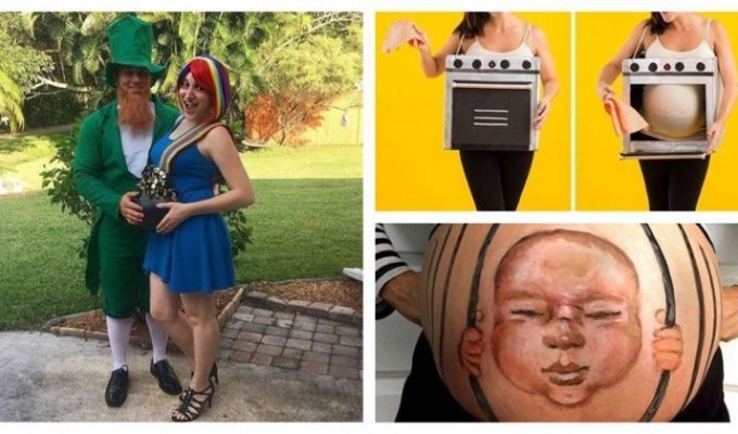 Первый Хэллоуин малыша: 17 оригинальных костюмов для беременных (18 фото)