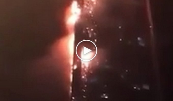 Пожар в небоскребе Torch Tower в Дубае