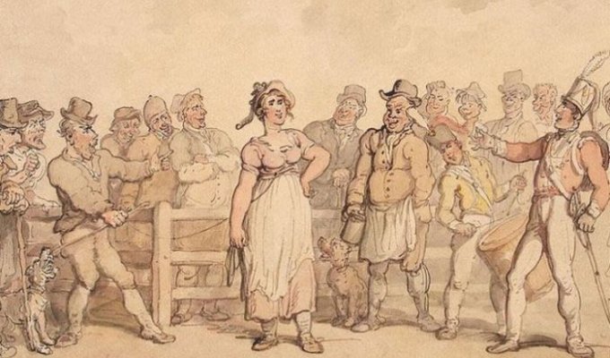 Продажа надоевших жен в Англии XVIII-XIX века (4 картинки + текст)