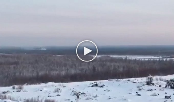 Посадка Ту-154 с горящим двигателем в Якутии