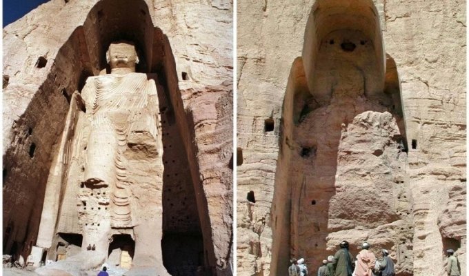 Новое в туризме: "Талибан" открыл для публики посещение уничтоженных статуй Будды (1 фото)