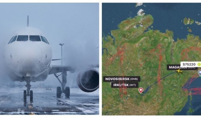 Самолет авиакомпании S7 едва не рухнул сразу после взлета (2 фото)