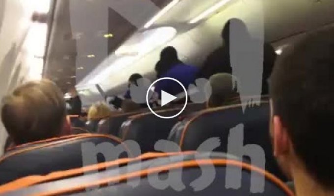 Задержание пьяного пассажира, захватившего самолет Сургут - Москва