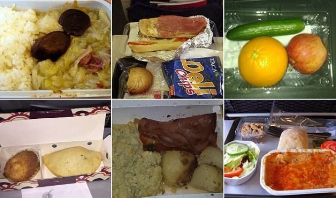 Самая отвратительная еда в самолетах (11 фото)