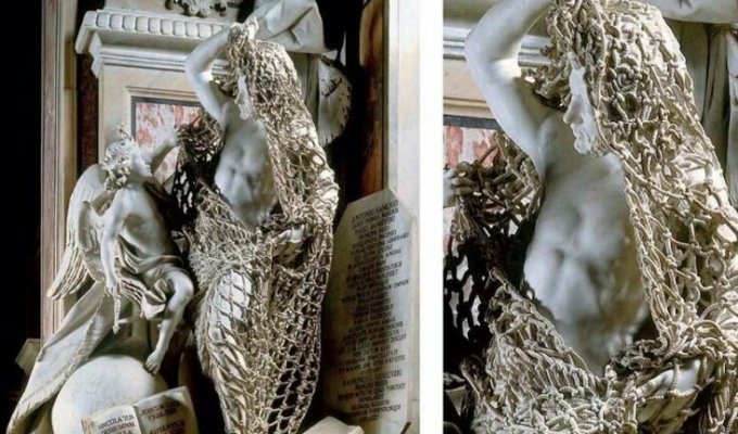 Люди не могут поверить, что сделанная итальянским мастером скульптура полностью выполнена из мрамора (16 фото)