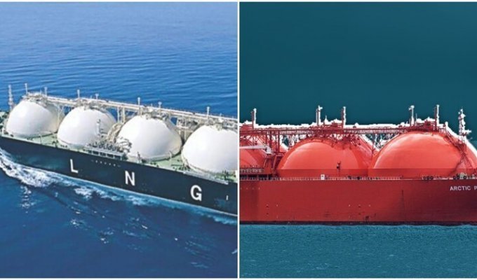Почему для резервуаров танкеров для перевозки сжиженного природного газа выбрали сферическую форму (4 фото)