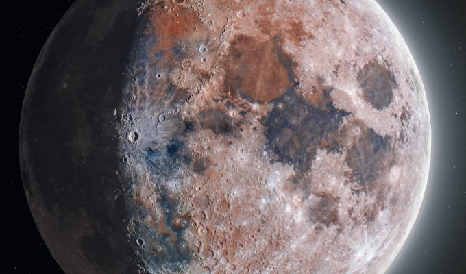 Астроном-любитель сделал 174-мегапискельную фотографию Луны (2 фото)