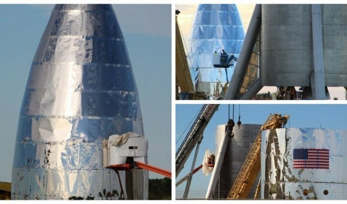 В сети появились фото сборки самой большой ракеты SpaceX - Starship (11 фото + 1 видео)