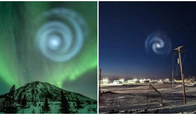 На Аляске очевидцы засняли необычное явление в небе (4 фото)