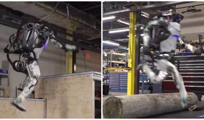 Робота Boston Dynamics научили паркуру (1 фото + 3 видео)