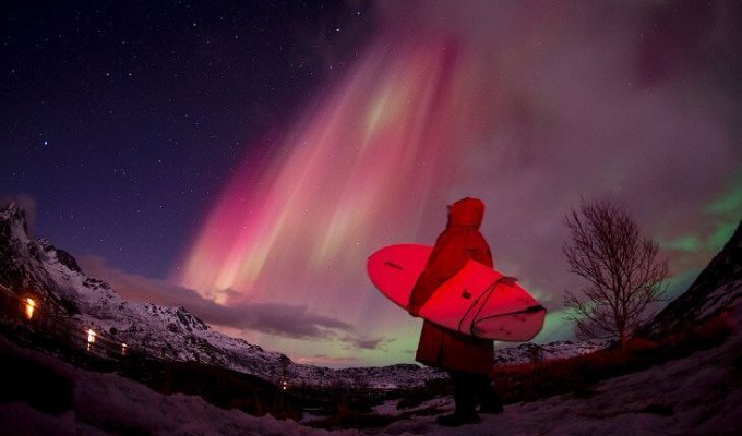 Экстремальные арктические серферы (30 фото)