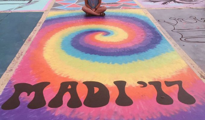 Американские школьники раскрасили свои парковочные места (11 фото)