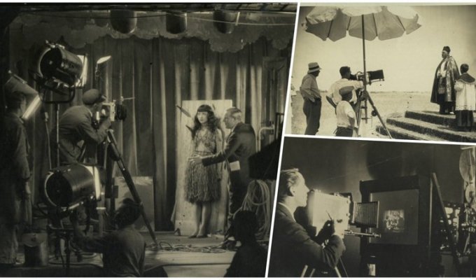 23 редкие фотографии со съёмочных площадок фильмов 1920-х годов (24 фото)